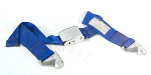 DAVIS Aircraft Seat Belt Buckle FDC-2700-25 Spring Clip Vintage Complete 2" Blue
